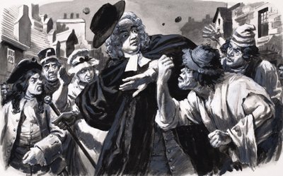 Jonathan Swift is met by an angry mob on his return to Dublin by Unbekannt Unbekannt